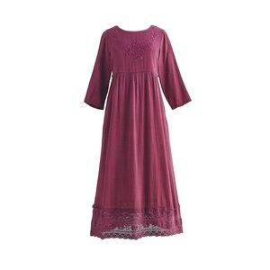April Cornell Embroidered Lace Dress